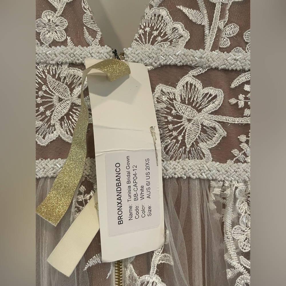 Bronx and Banco Tunisia Gown White Lace size XS - Picture 7 of 7